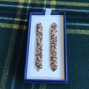 Persimmon rhinestone earrings